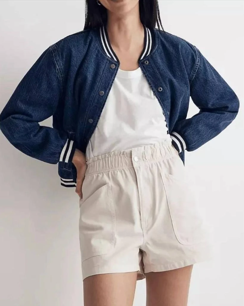 Madewell Madewell - Denim Pull-on Paperbag Utility Shorts 1