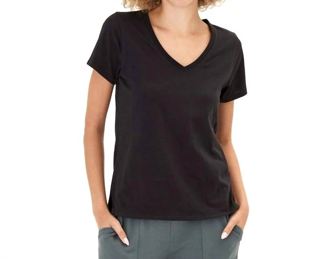 Threads for Thought Threads 4 Thought - Pattie Classic Jersey V Neck Organic Cotton Tee 1