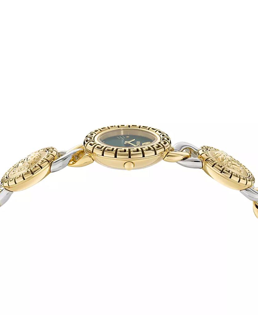 Versace Women's Swiss La Greca Stud Icon Two-Tone Link Bracelet