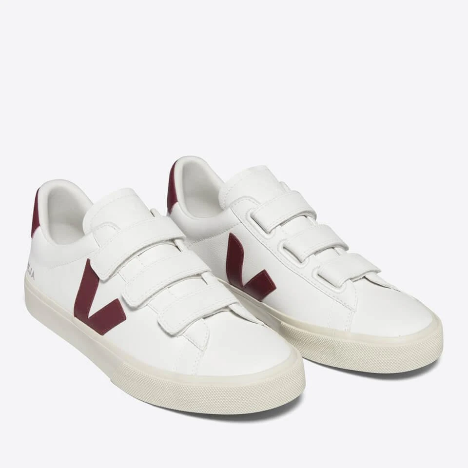 Veja VEJA WOMEN'S RECIFE CHROME FREE LEATHER VELCRO TRAINERS 3