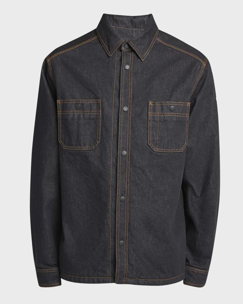 Moncler Men's Contrast Stitch Denim Shirt 1