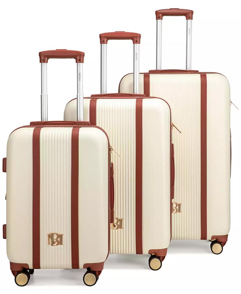 Badgley Mischka Mia Expandable Retro Luggage Set, 3 Piece