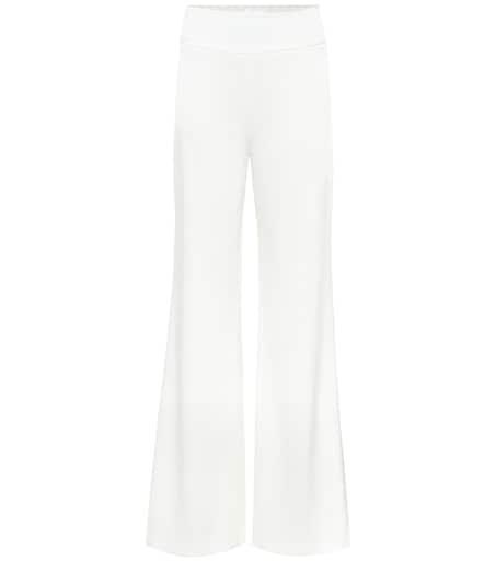 Galvan High-rise wide-leg crêpe pants