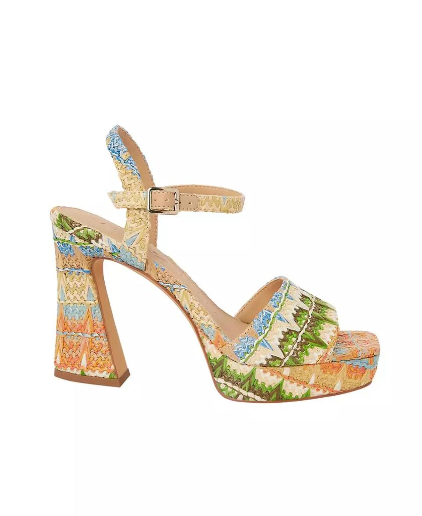Katy Perry Women's Rainbow Raffia Square Toe Sandals 2