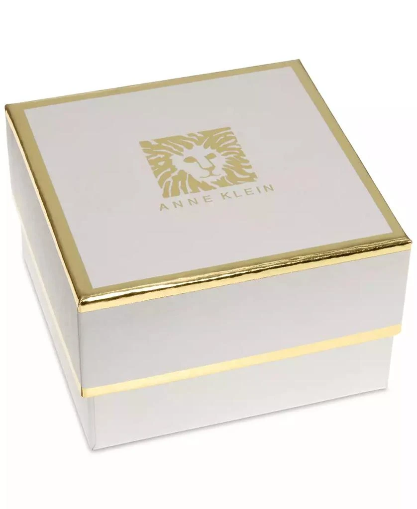 Anne Klein Gold-Tone Polished Multi Stone Leaf Boxed Pin 2