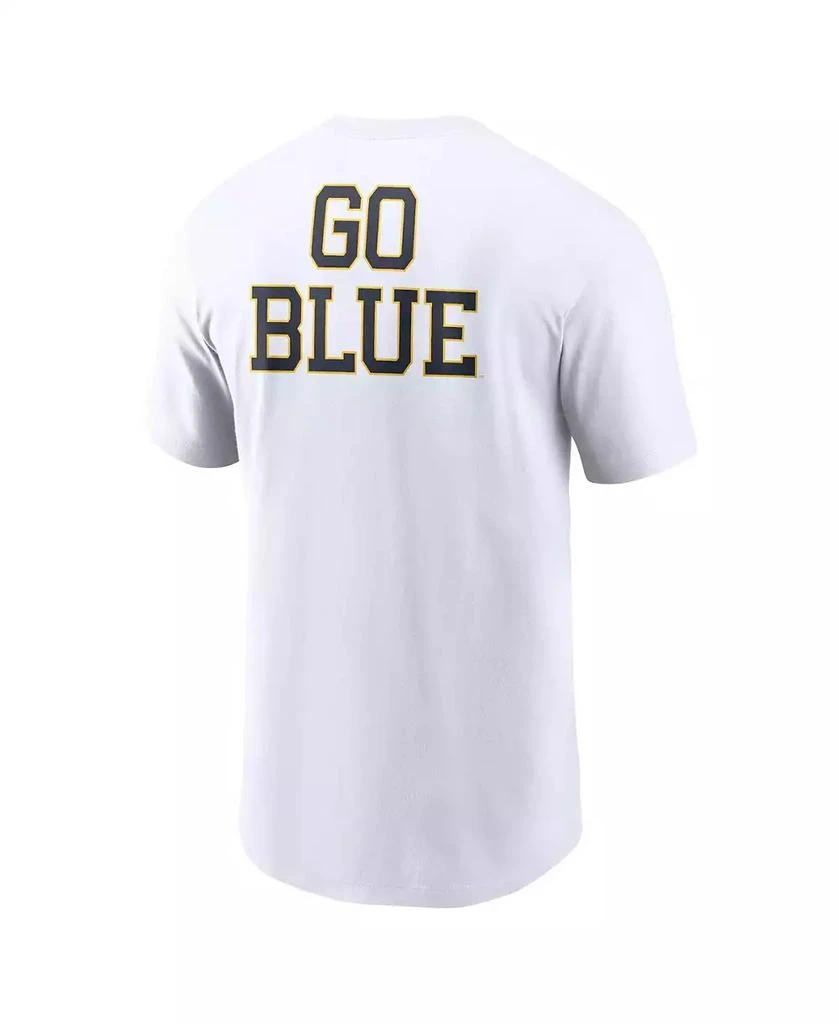 Jordan Men's White Michigan Wolverines Blitz 2-Hit T-Shirt 3