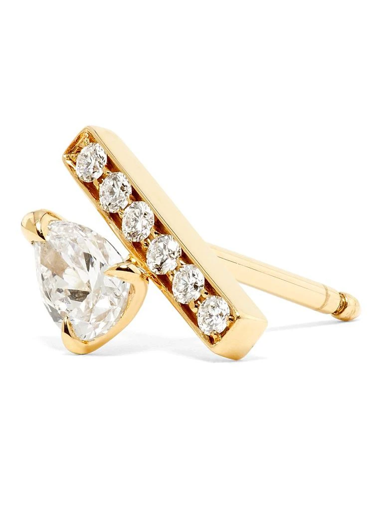 Repossi Serti Sur Vide 18K Rose Gold & 0.32 TCW Diamond Single Stud Earring 8