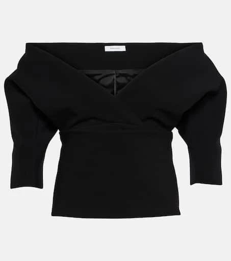 Salvatore Ferragamo Wool-blend gabardine top 1