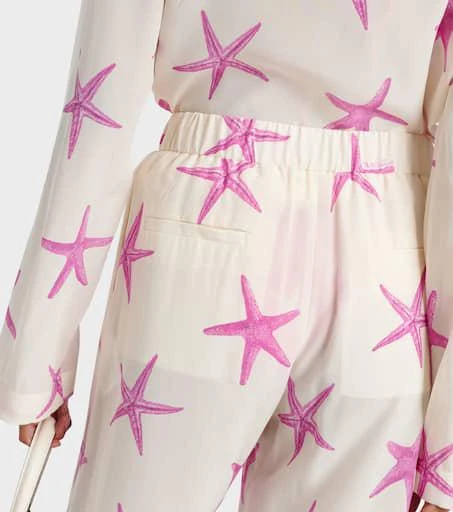 Valentino Printed high-rise silk wide-leg pants 6