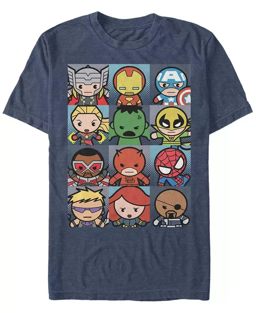 Marvel Marvel Men's Comic Collection Kawaii Avenger Boxes Short Sleeve T-Shirt 1