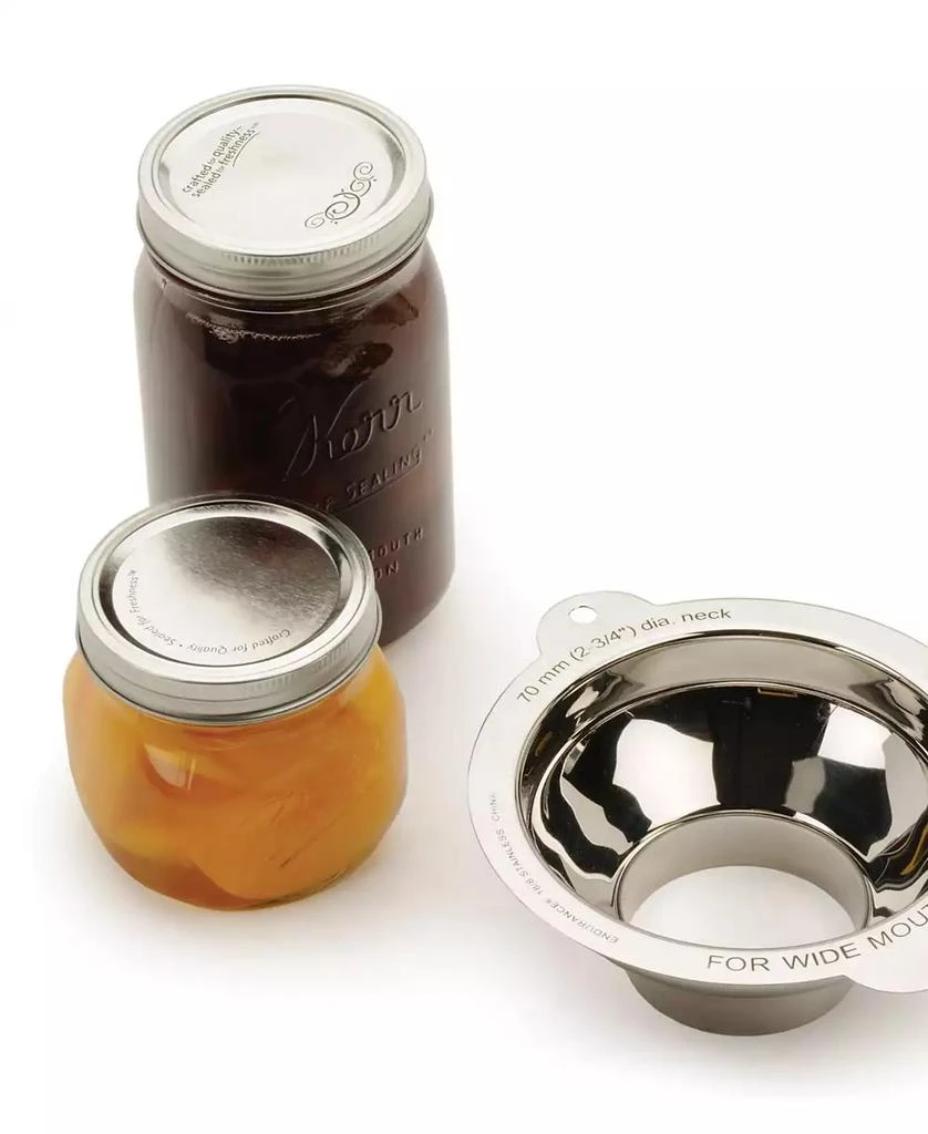 RSVP International Endurance Stainless Steel 7"x6"x3" Wide Mouth Canning Funnel 8