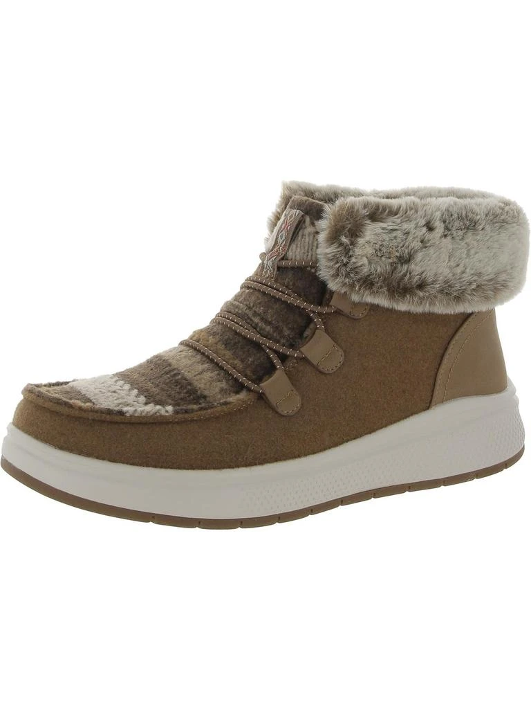 SKECHERS BOBS Skipper Wave Womens Faux Fux Lightweight Shooties 1