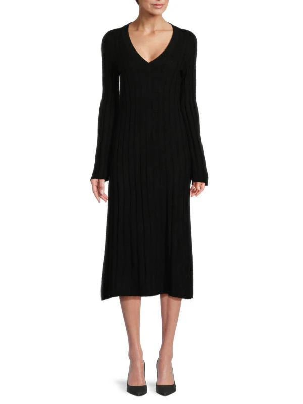 360 Cashmere Jazmyn Wool & Cashmere Ribbed Sheath Dress 1
