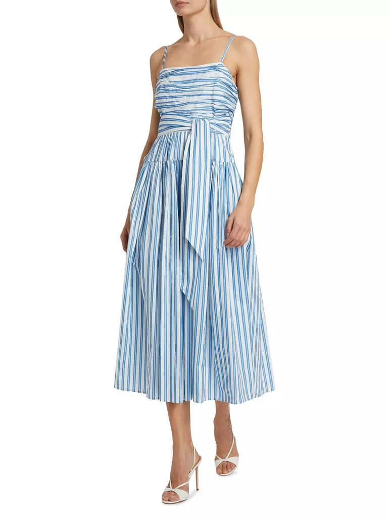 Toccin Cameron Striped Cotton Poplin Midi-Dress 2