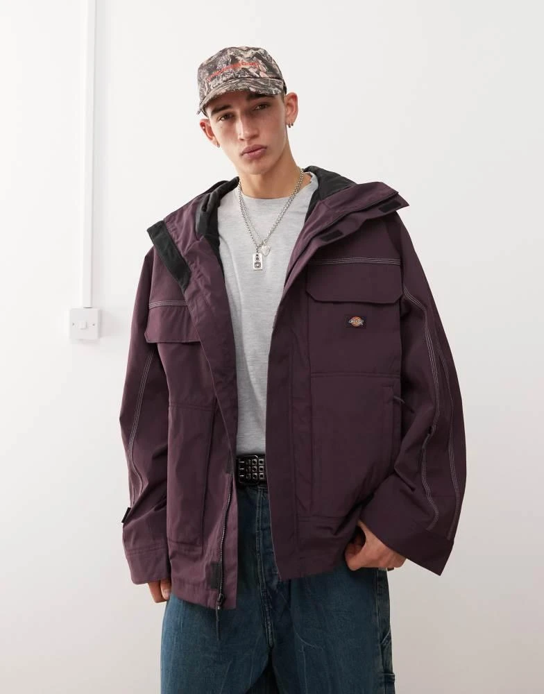 DICKIES Dickies Ronan hooded windbreaker jacket in purple 1