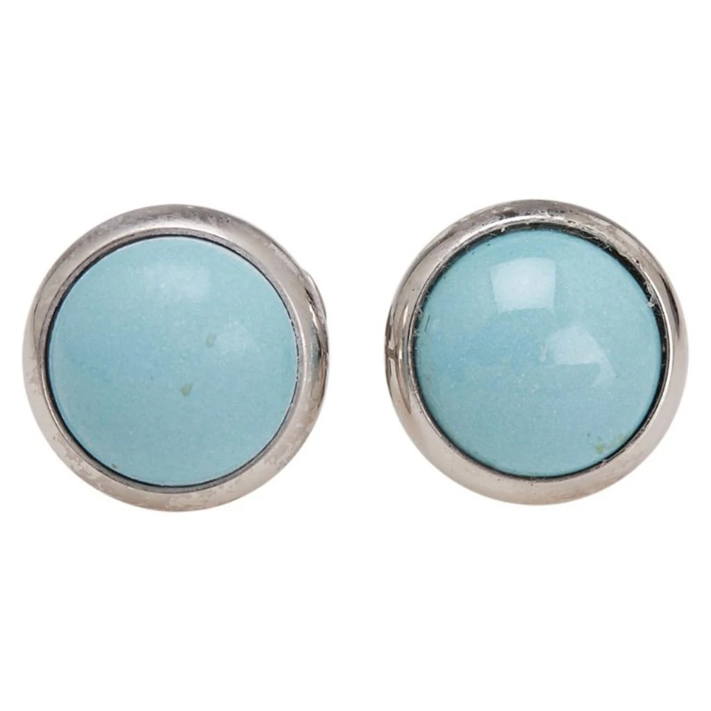 Hermes blue Metal Stud Earrings (Pre-Owned) 2