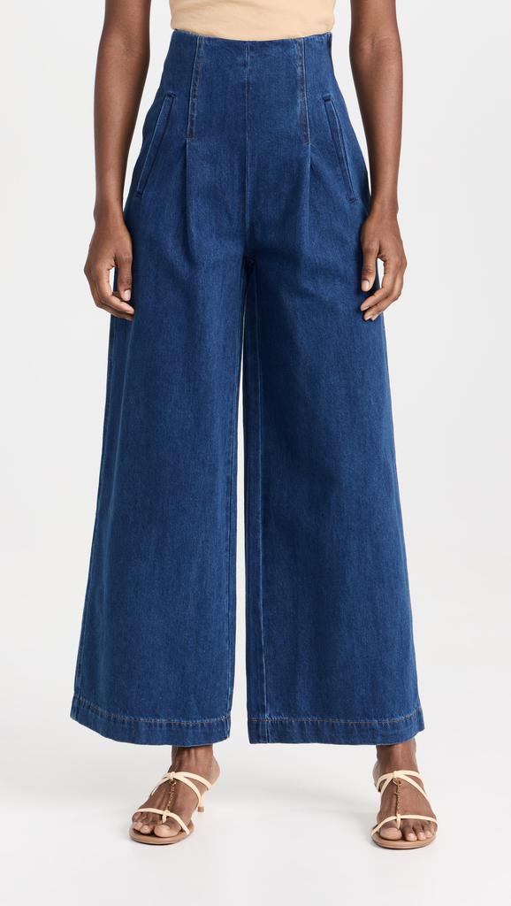 ROSETTA GETTY High Rise Wide Leg Jeans