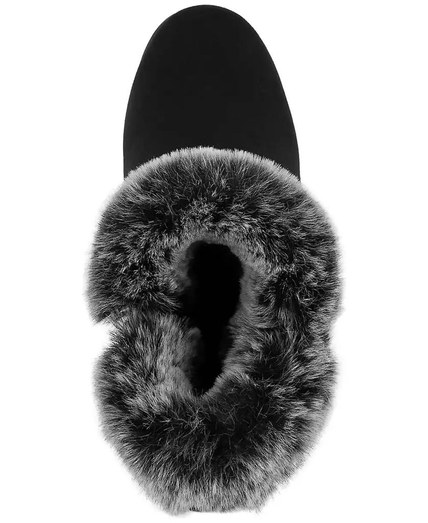JONES NEW YORK Women's Carleen Faux Fur Cozy Wedge Booties 4