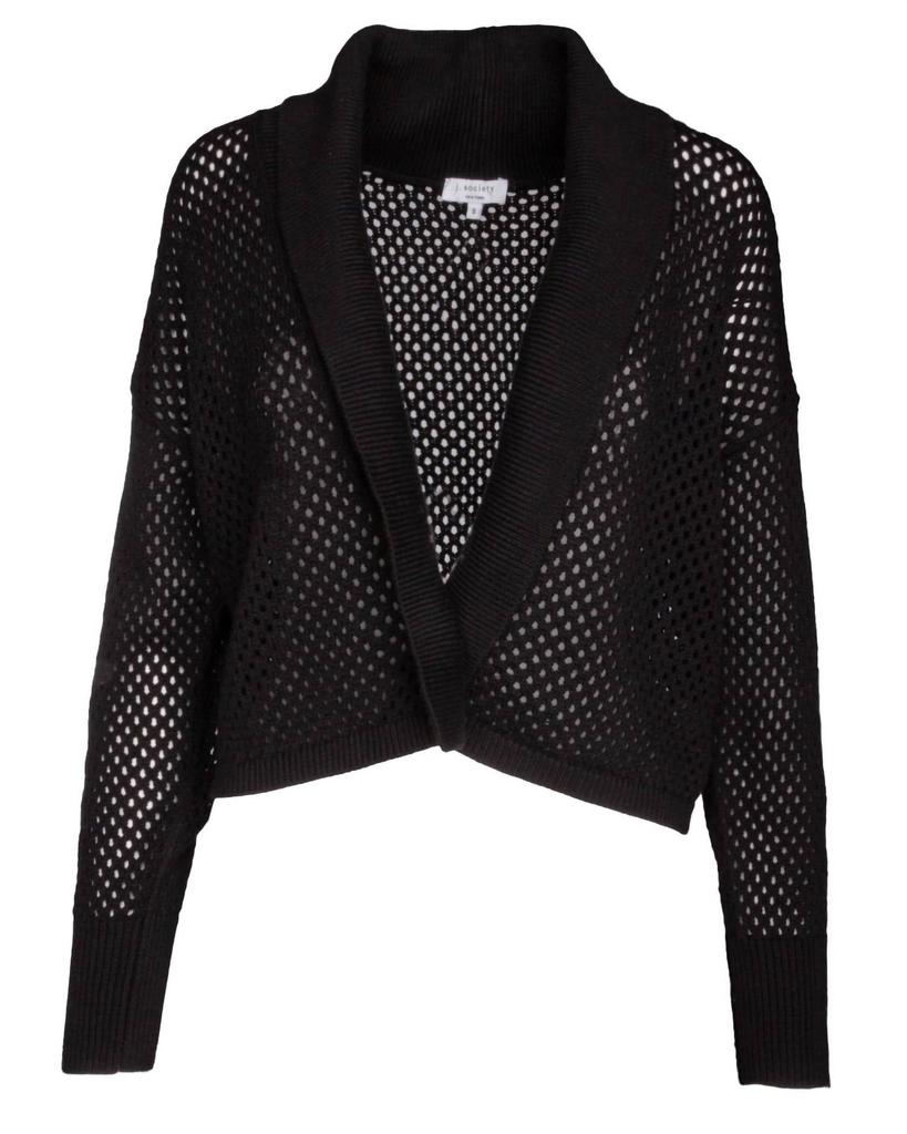 J. Society Women's Crochet Bolero In Black