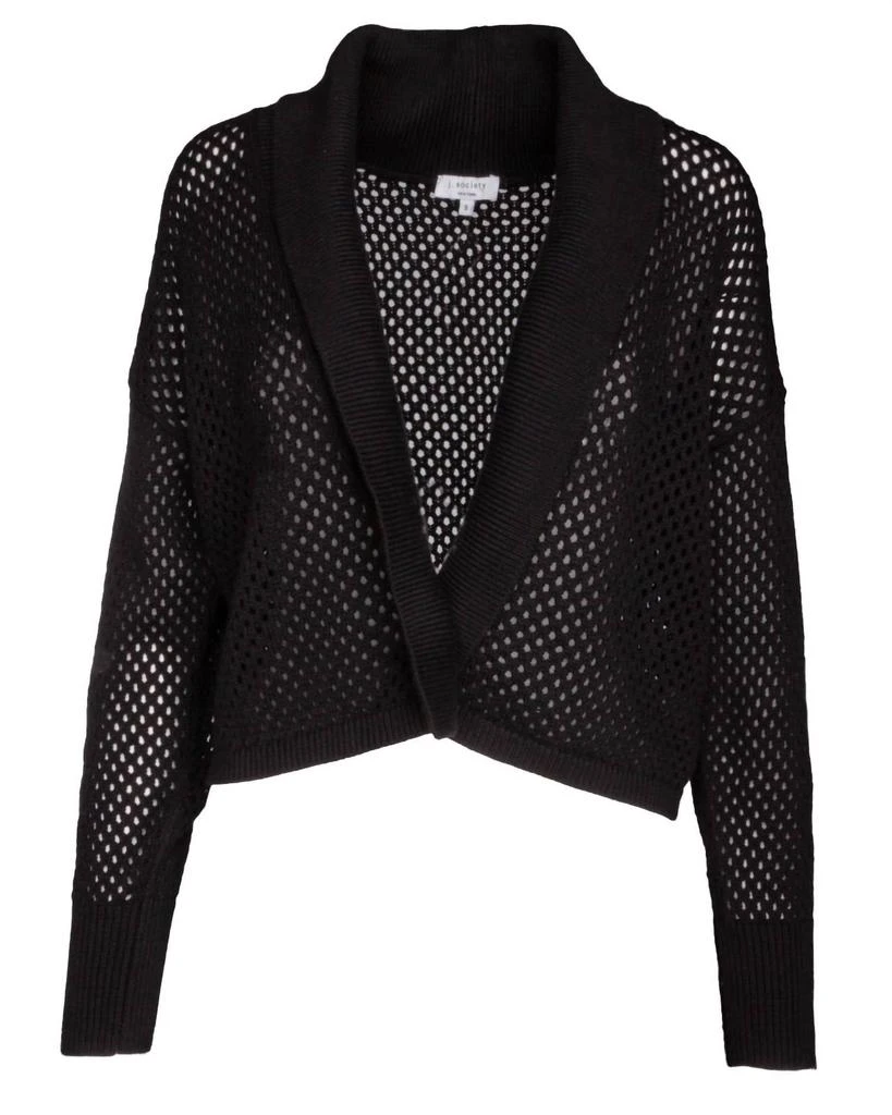 J. Society Women's Crochet Bolero In Black 1