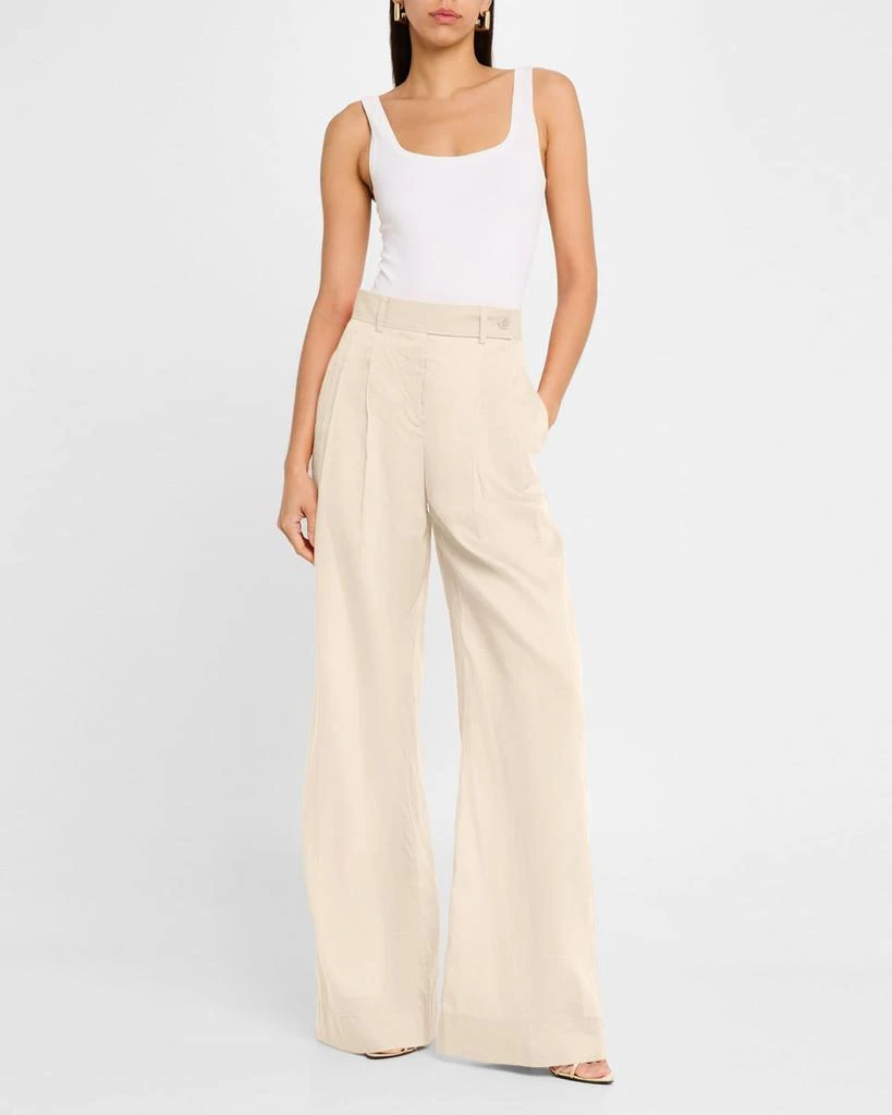 Alberta Ferretti Pleated Wide-Leg Trousers 4