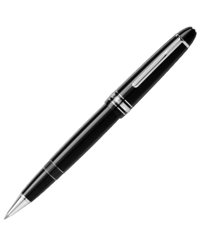 MontBlanc Montblanc Meisterstuck Le Grand Black Resin Platinum-Plated Clip Rollerball Pen 7571 162-SD 1