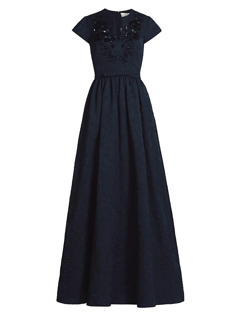 Sachin & Babi Estelle Embellished Jacquard Fit & Flare Gown 1