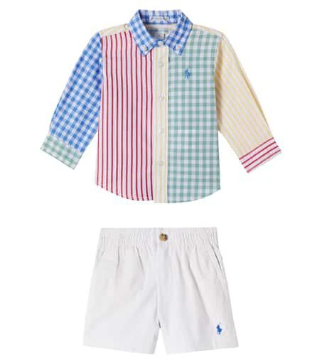 Ralph Lauren Baby cotton shirt and shorts set