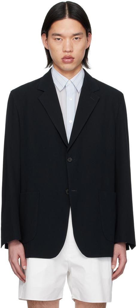 AURALEE Black Light Wool Max Gabardine Blazer - Suits AURALEE Black Light Wool Max Gabardine Blazer - Suits