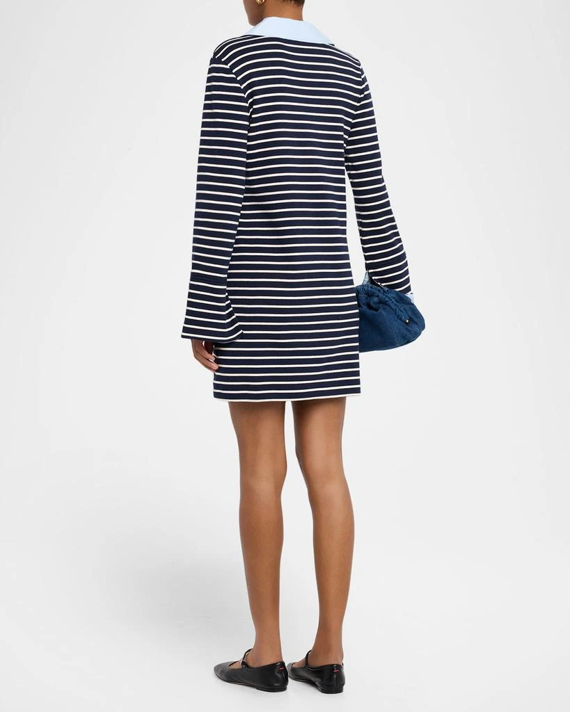 Tanya Taylor Whitney Stripe Long-Sleeve Mini Dress 3