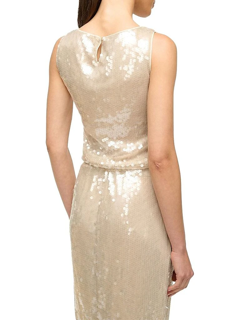 staud eton sequined dress Eton sequined minidress in blue - Staud