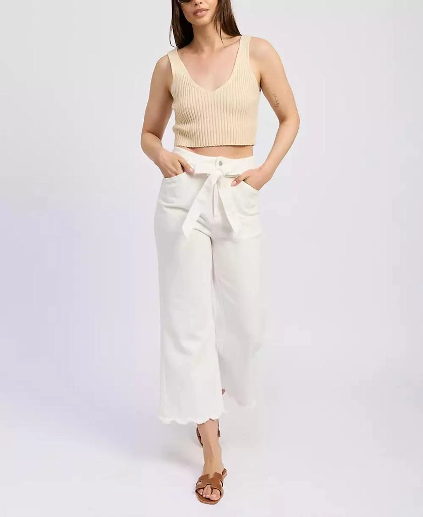 En Saison Women's Courtney Scallop-Hem Pants 4