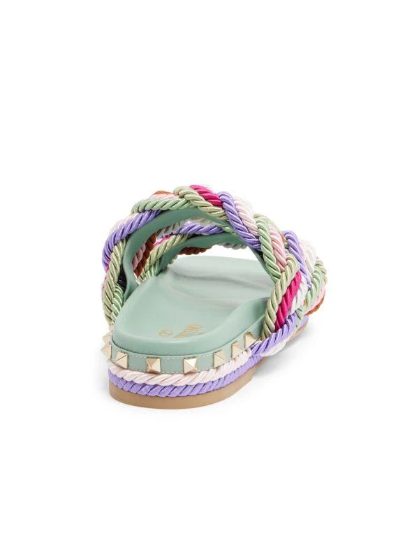 Valentino Rockstud Braided Leather Sandals 3