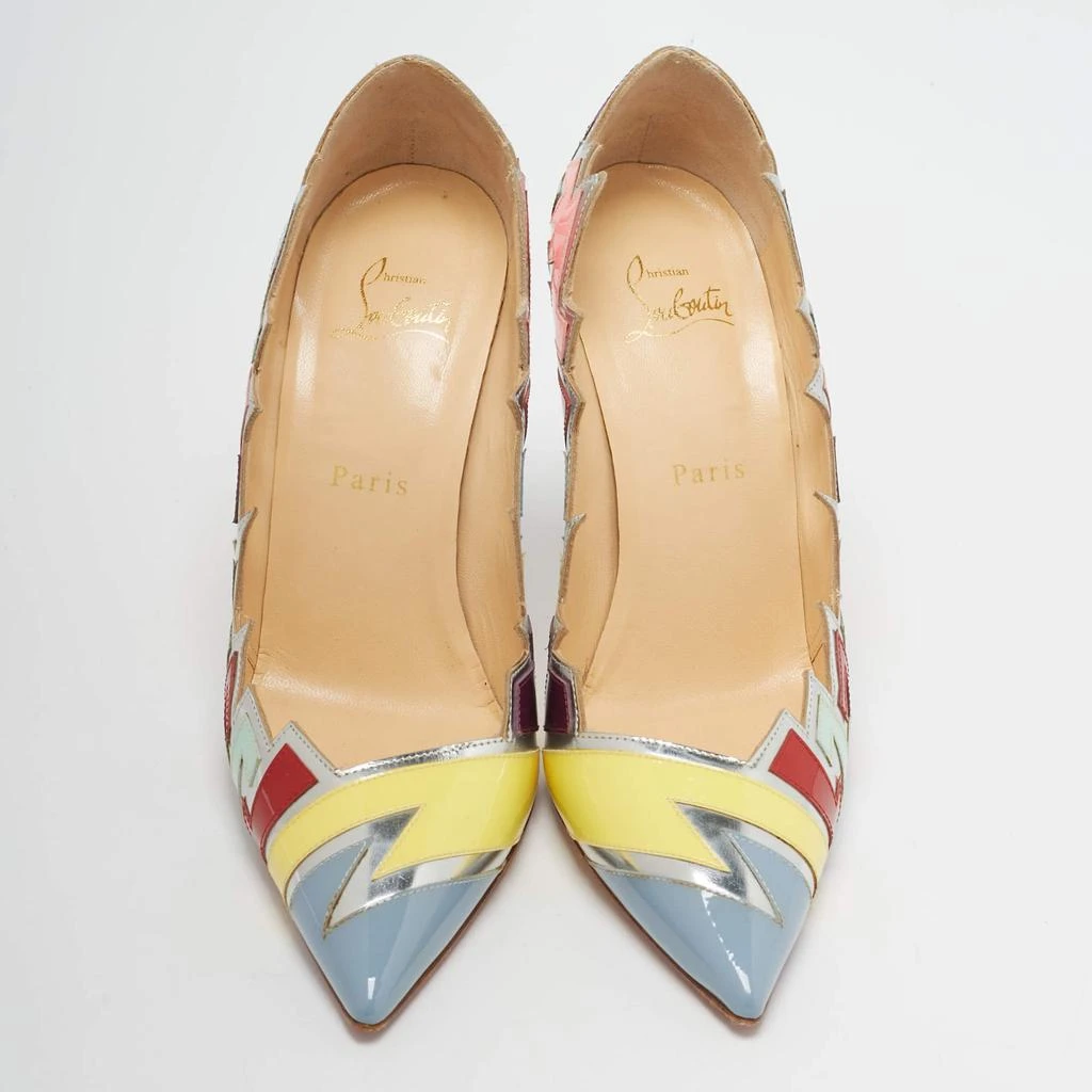 Christian Louboutin Christian Louboutin Multicolor Patent Leather Explotek Zig-Zag Pumps Size 38 2
