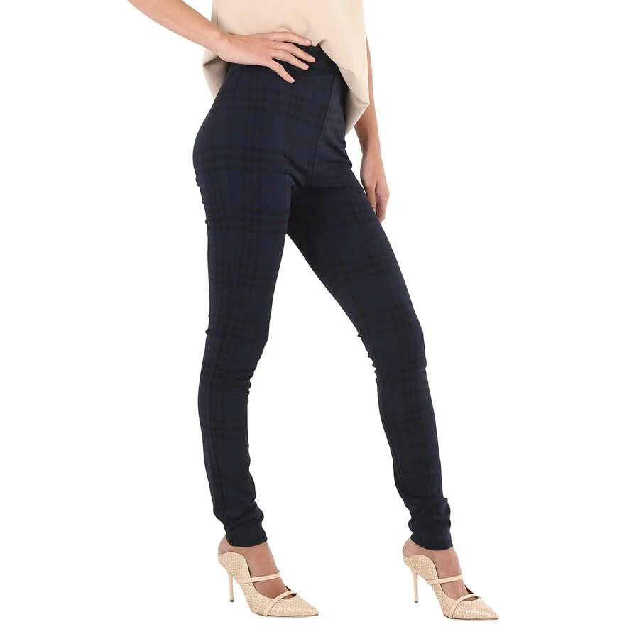 Burberry Burberry Midnight Navy Check Print Stretch Jersey Leggings, Size Small 2