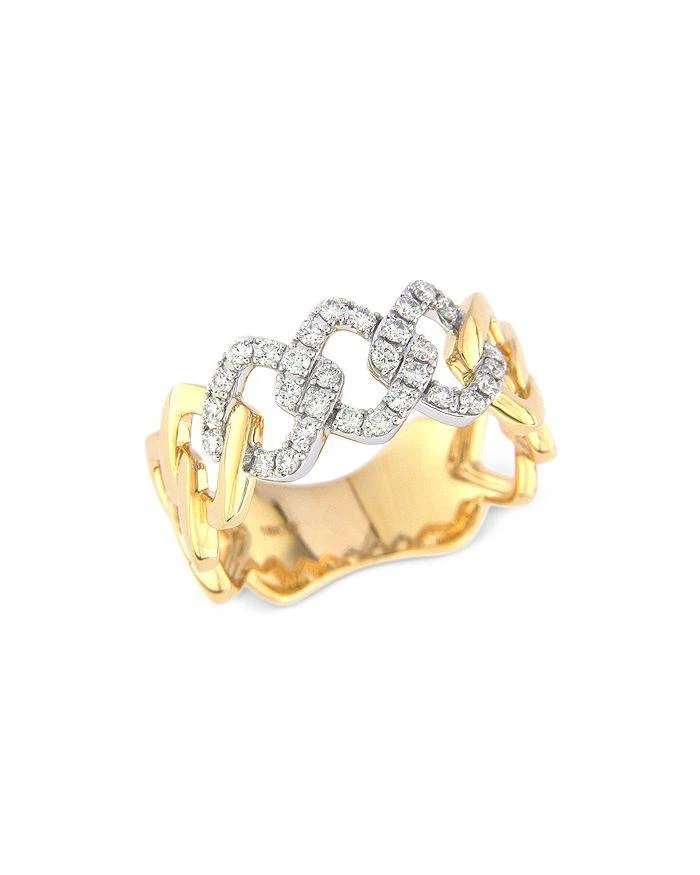 Bloomingdale's Diamond Chain Ring in 14K Yellow and White Gold, 0.35 ct. t.w. - Exclusive 1