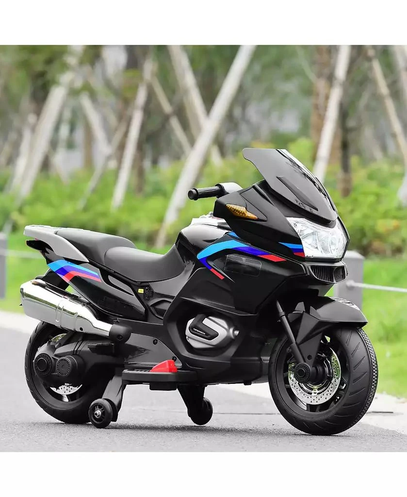 Costway 12V Kids Ride On Motorcycle Electric Motor Bike w/ Training Wheels 
Light 6