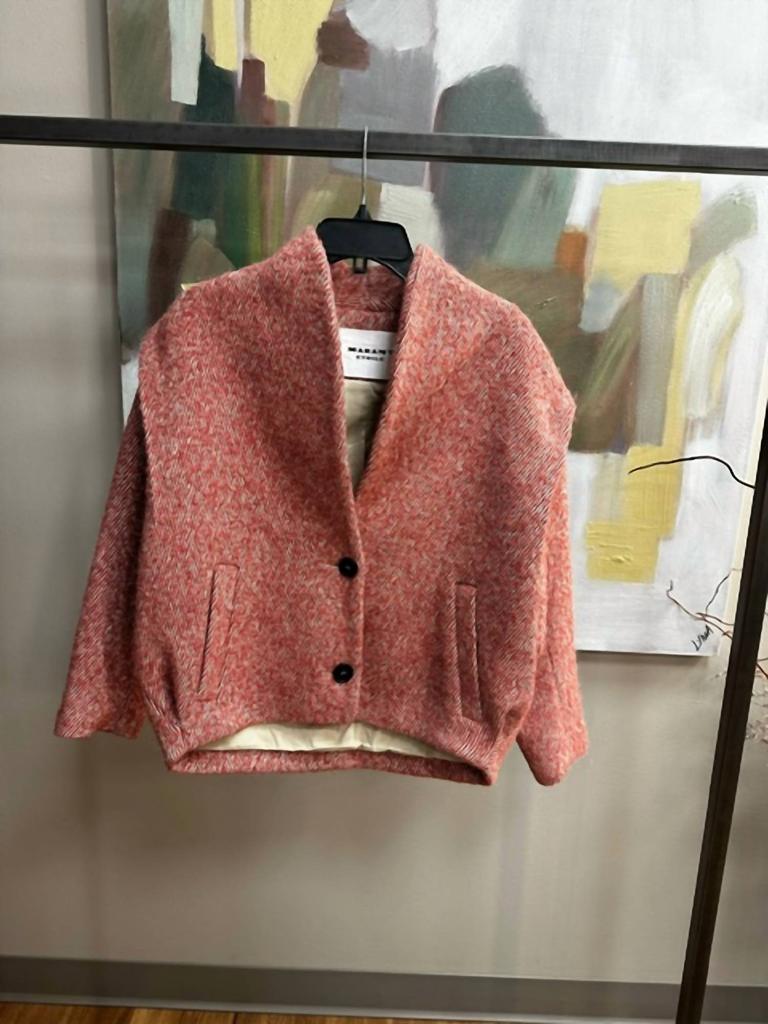 Isabel Marant Drogo Boucle Jacket In Rosewood