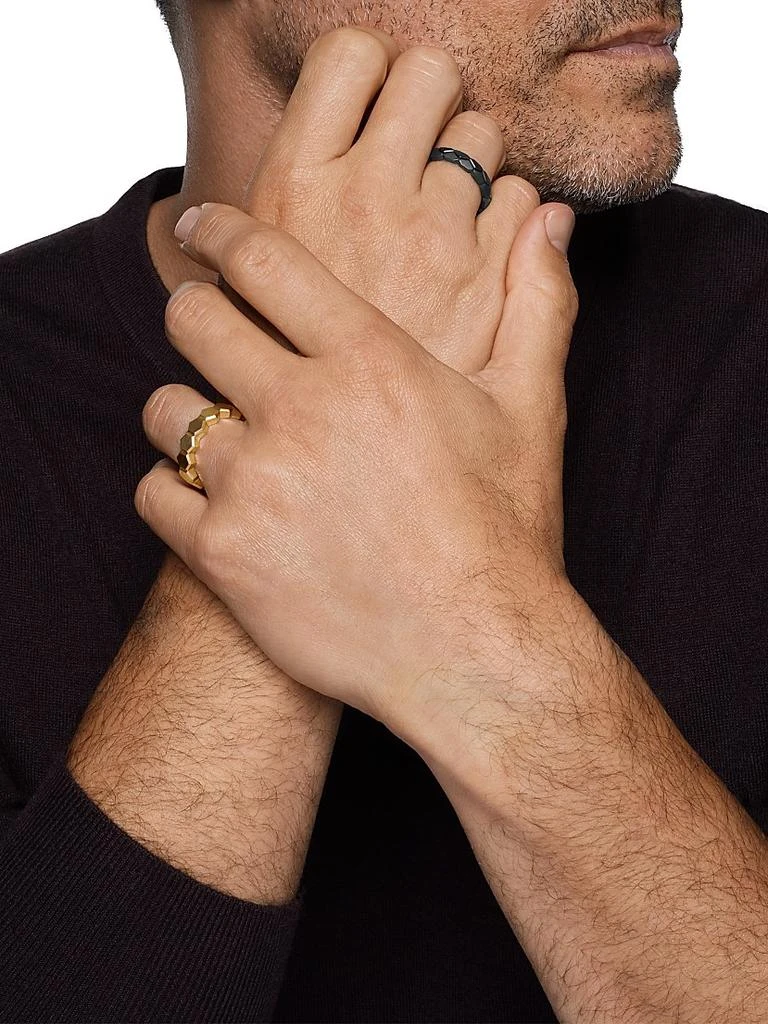 David Yurman Hex Stack Ring in 18K Yellow Gold 6