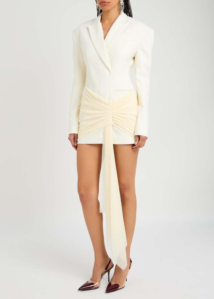David Koma Draped stretch-wool blazer dress