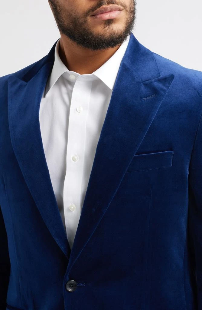Jack Victor Erie Peaked Lapel Stretch Velvet Dinner Jacket 4