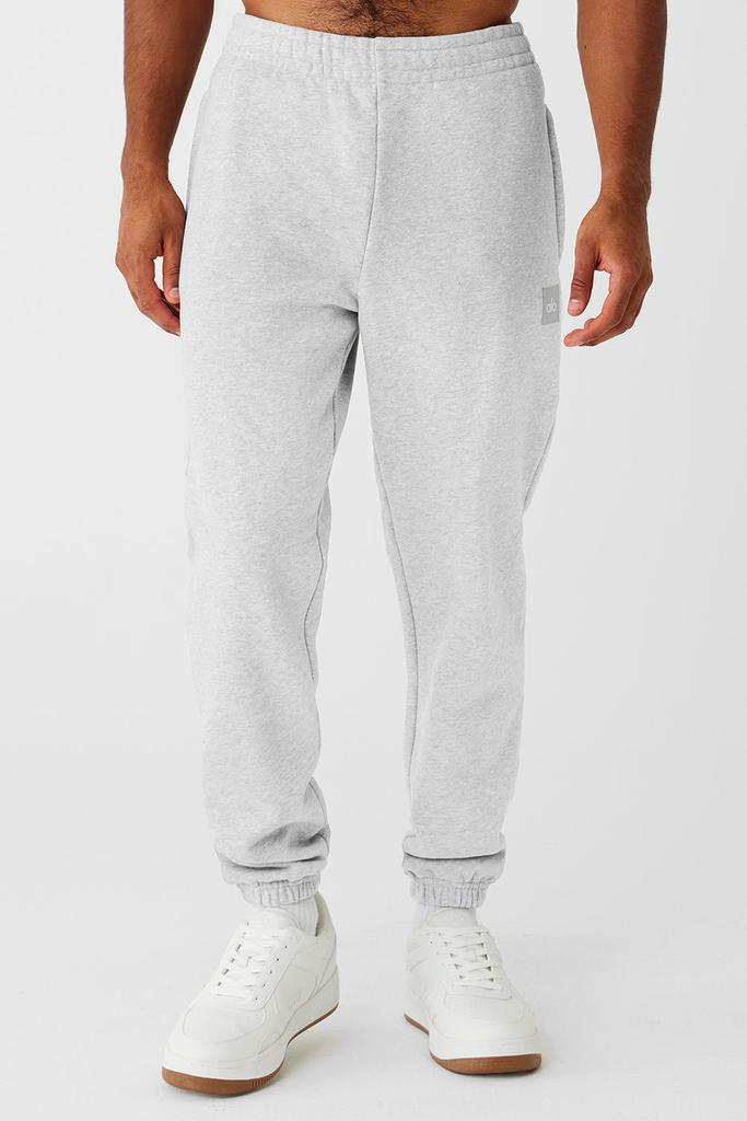 Alo Cuffed Renown Heavy Weight Sweatpant - Athletic Heather Grey