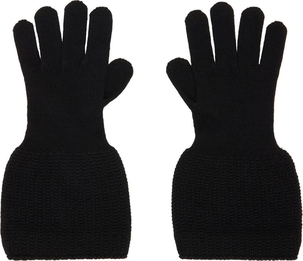 YOHJI YAMAMOTO Black Knitted Gloves
