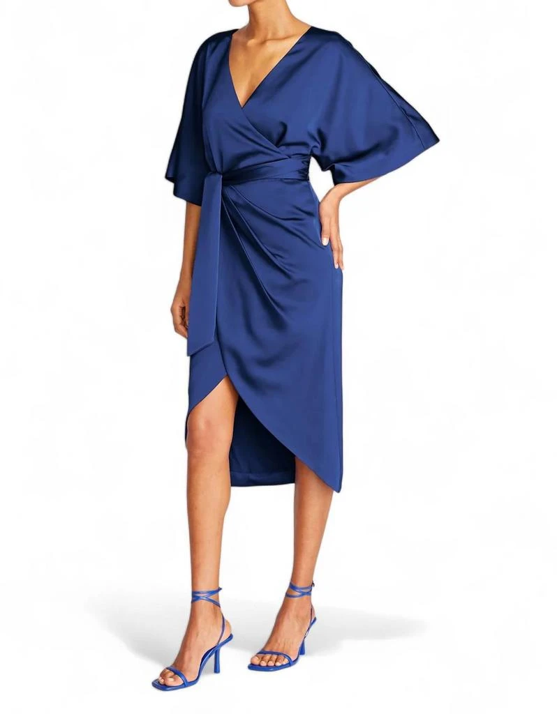 deep sapphire blue dress Spring 1990 Oscar De La Renta Deep Sapphire Blue Silk Chiffon Straples –  Shrimpton Couture main image 0