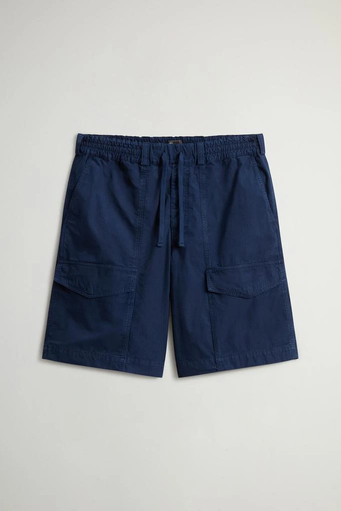 Woolrich Garment-Dyed Pure Cotton Ripstop Shorts by Todd Snyder - Men - Blue 4