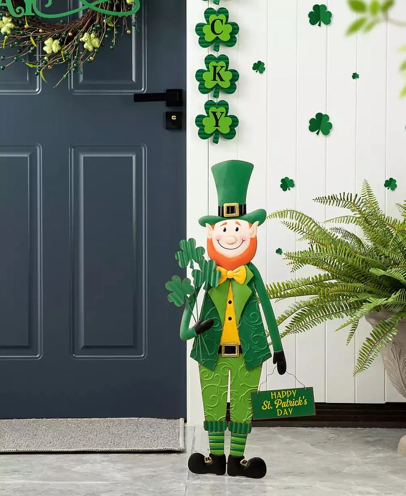 Glitzhome 36" H St. Patrick
s Metal Leprechaun Yard Stake or Standing Decor or Wall Decor 7
