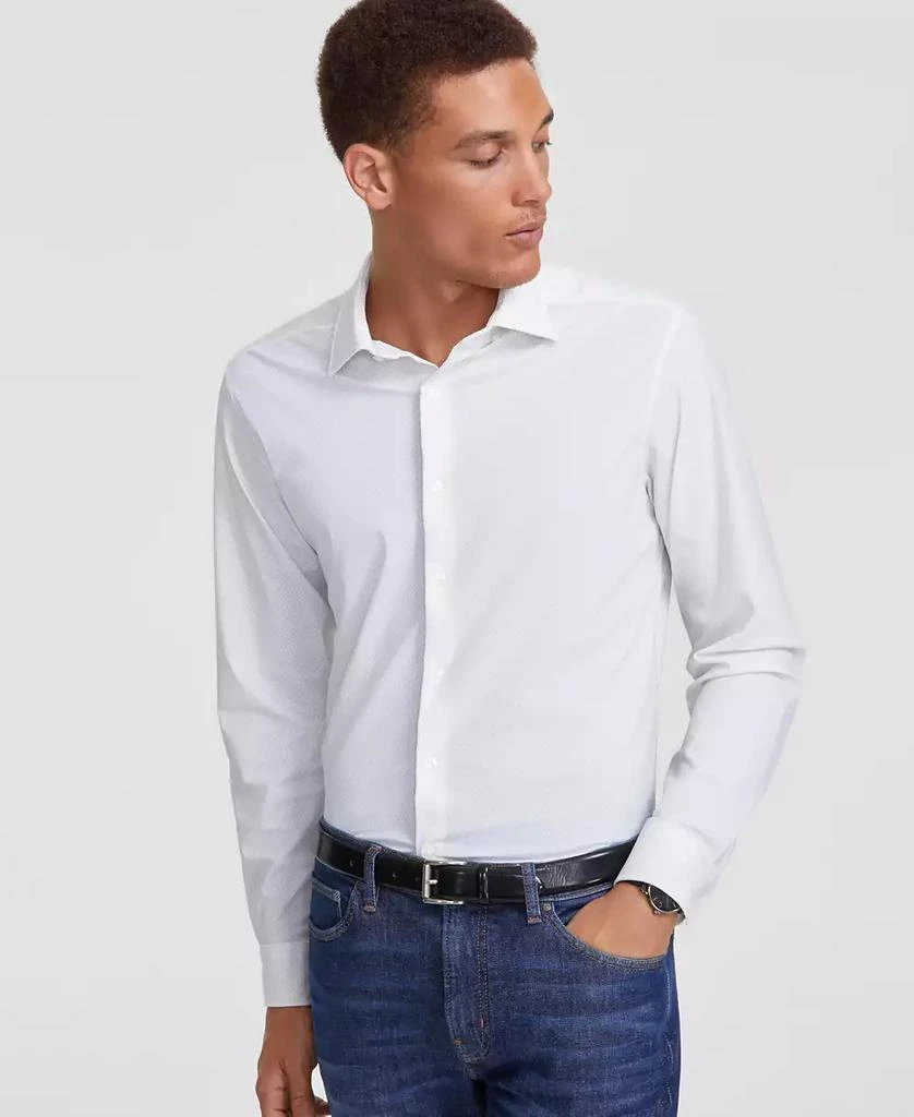 Michael Kors Men's Slim Fit Long Sleeve Button-Front Stretch Shirt 1