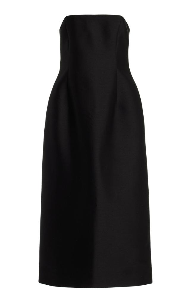 Beare Park Beare Park - Strapless Wool-Silk Midi Dress - Black - AU 14 - Moda Operandi