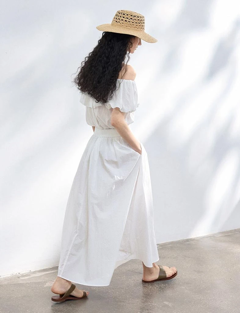 Pixie Market White Off-the-Shoulder Scrunchie Top-PREORDER 8