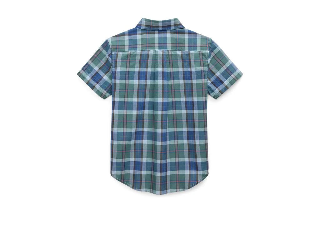Ralph Lauren Plaid Cotton Oxford Short Sleeve Shirt (Toddler/Little Kid) 2